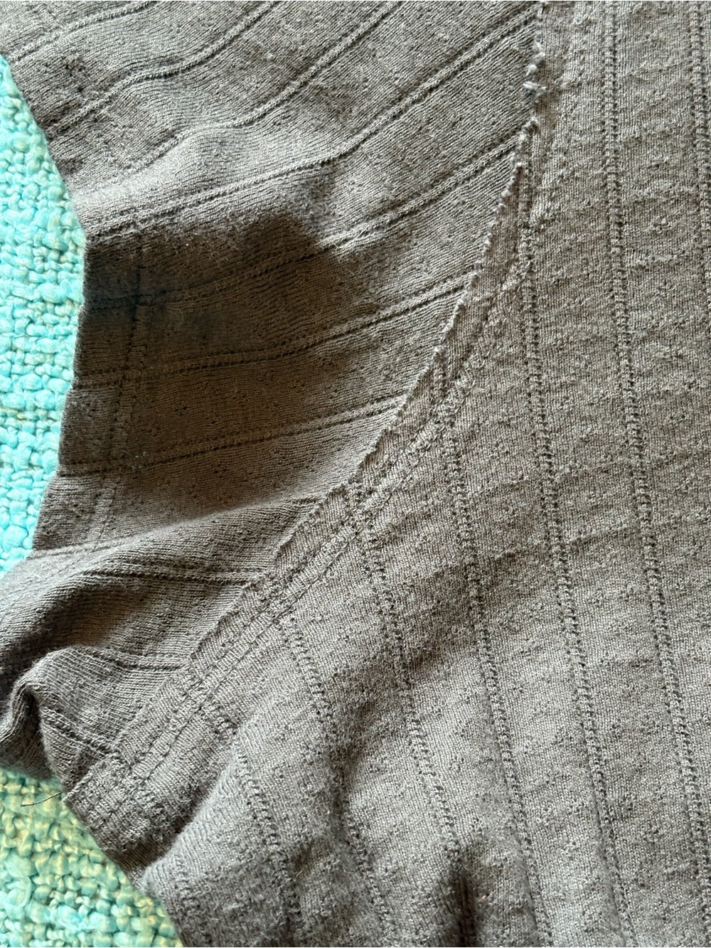 Aerie Charcoal Gray Ribbed Short Sleeve Tee | Women’s XXL - Picture 8 of 9